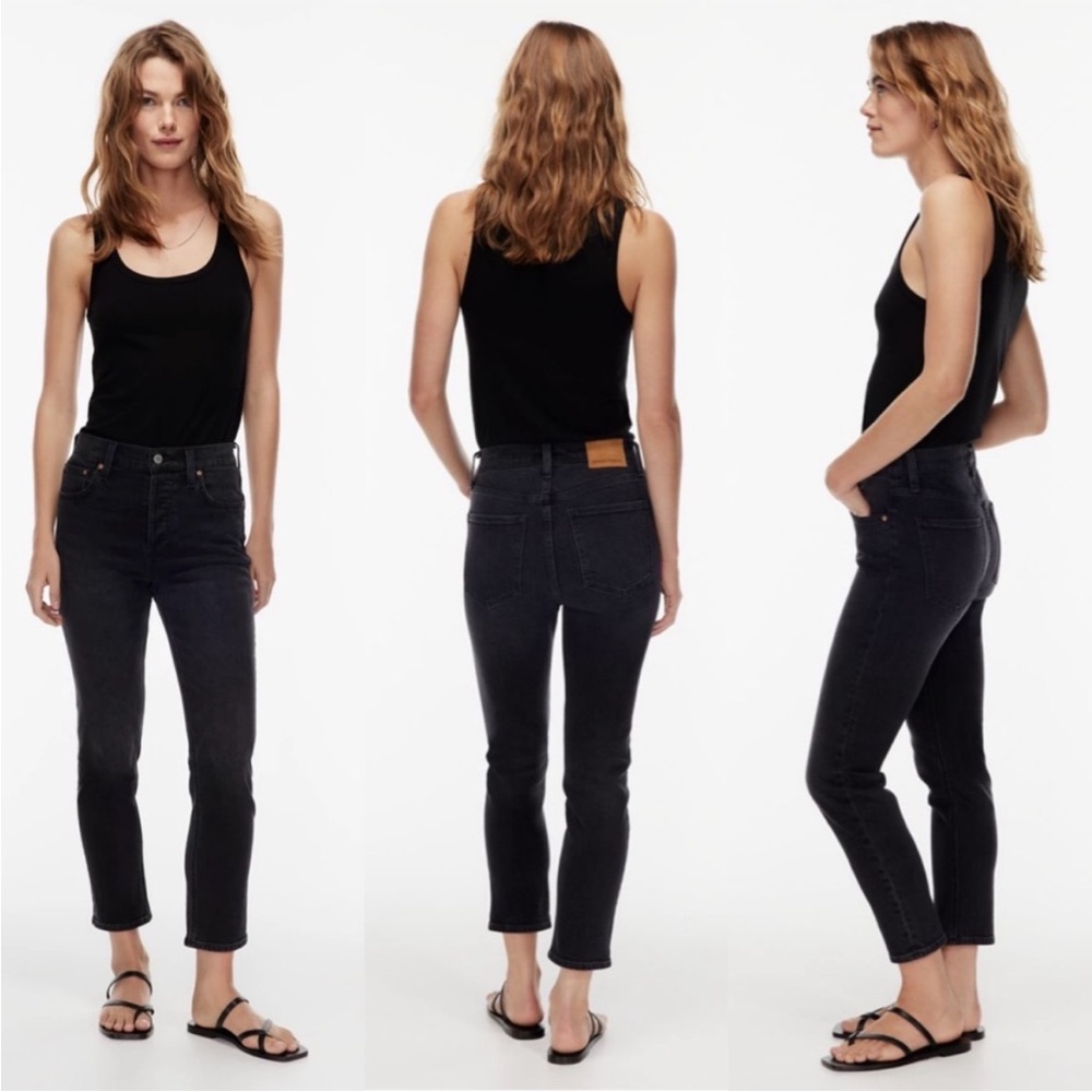 Aritzia Denim Forum The Yoko High Rise Slim Jeans Black 27